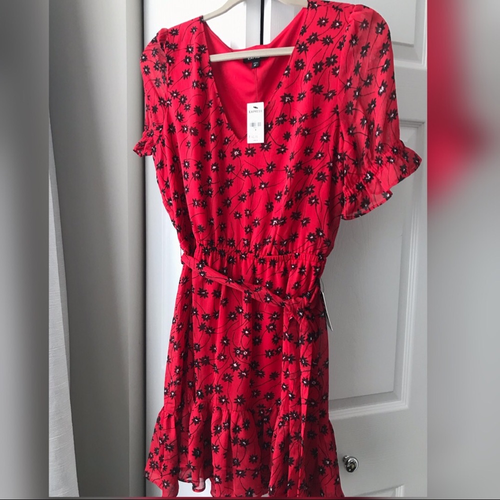 Express short sleeve ruffle dress. NWT
